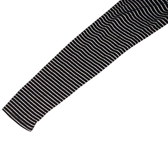 Brit & Bri V-Neck Adjustable Rushed Front Top-Black/White-M-GUC - Picture 5 of 6